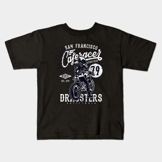 Caferacer Dragstar Vintage Motorradcult Kids T-Shirt by Hariolf´s Mega Store